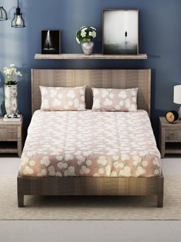 KOPA - Pink Floral Bamboo Micro Bedsheet with 2 Pillow Covers (King)