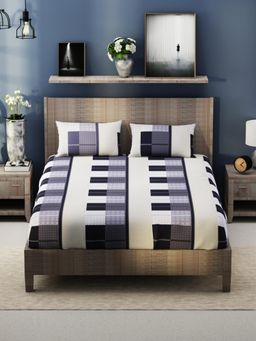 KOPA - Multi-Color Geometric Bamboo Micro Bedsheet with 2 Pillow Covers (King)