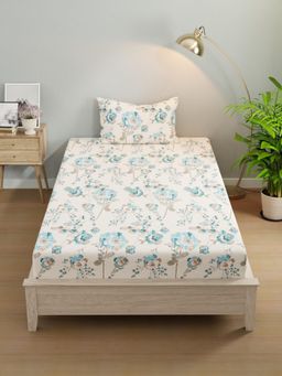 KOPA - Blue Micro Bedsheet with 1 Pillow Cover (Single)