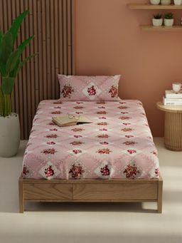 KOPA - Pink Micro Bedsheet with 1 Pillow Cover (Single)