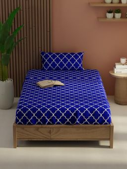 KOPA - Blue Micro Bedsheet with 1 Pillow Cover (Single)