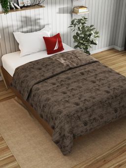 Nautica - Brown Egyptian Pure Cotton Flannel Filling Dohar (Single)