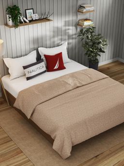 Nautica - Brown Egyptian Pure Cotton Flannel Filling Dohar (Double)