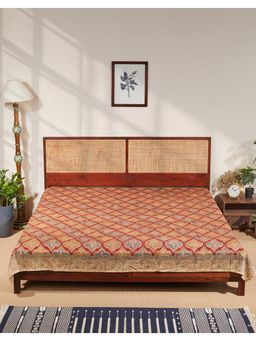 Fabindia - Red Kalamkari Printed Cotton Bed Cover (Double)