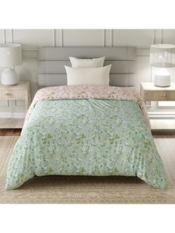 Layers - Lumina Floret Cotton 140 TC Green Floral Reversible Comforter