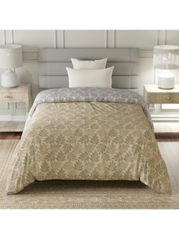 Layers - Lumina Floret Cotton 140 TC Brown & Grey Floral Reversible Comforter