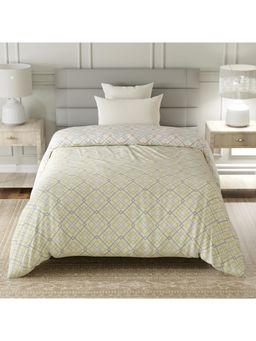 Layers - Lumina Floret Cotton 140 TC Beige Geometric Reversible Comforter