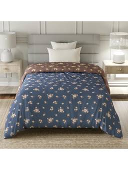 Layers - Lumina Floret Cotton 140 TC Blue Floral Reversible Comforter