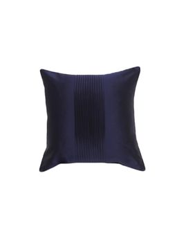 Zeba World - Navy Blue Technique Pleated Polyester Cushion Cover (12 x 12 Inches)