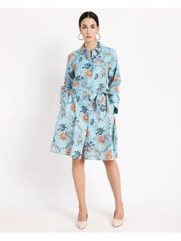 RAREISM - Riveria Blue A-Line Knee Length Knee Length Dress