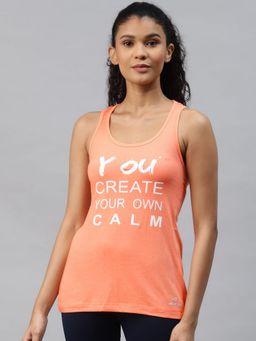 Alcis - Women Peach Twisted Back Tank Top