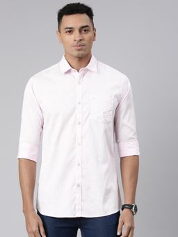 Classic Polo - Men Pink Slim Fit Printed Casual Shirt