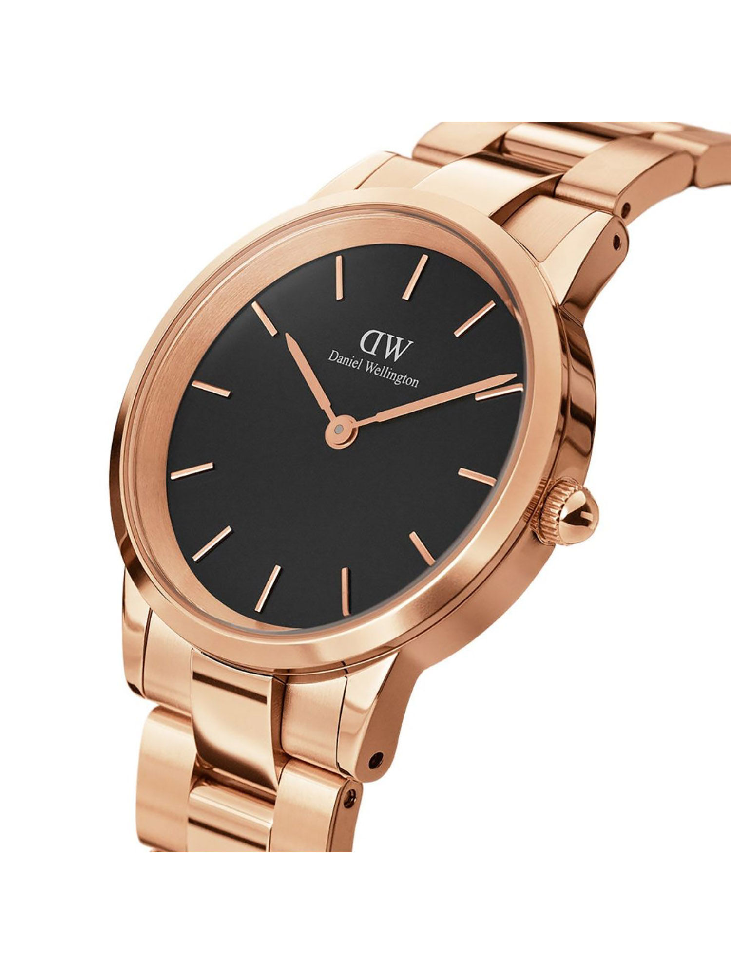 Buy Daniel Wellington Iconic Link 32 Rose Gold Black For Women Online