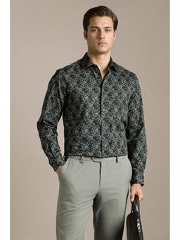 Louis Philippe - Green Print Full Sleeves Formal Shirt
