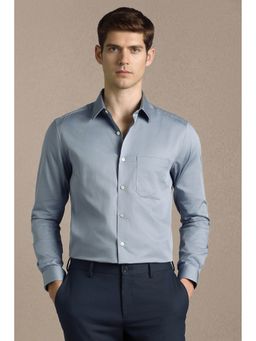 Louis Philippe - Light Blue Solid Full Sleeves Formal Shirt