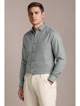 Louis Philippe - Grey Print Full Sleeves Formal Shirt