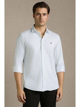 Louis Philippe - White Print Full Sleeves Casual Shirt