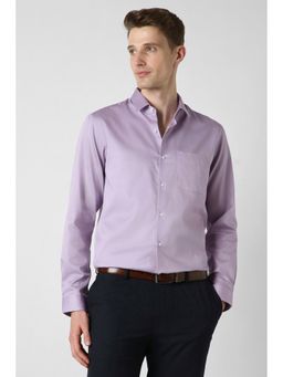 Peter England - Purple Slim Fit Full Sleeves Formal Shirt
