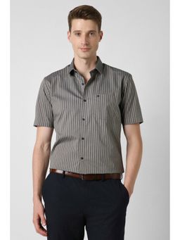 Peter England - Grey Nuvo Fit Half Sleeves Formal Shirt