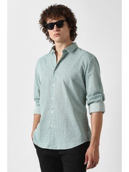 Van Heusen - Green Print Full Sleeves Casual Shirt