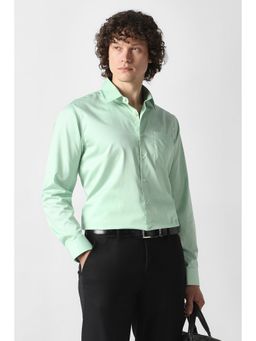 Van Heusen - Green Solid Full Sleeves Shirt