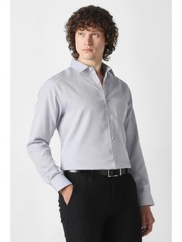 Van Heusen - Grey Textured Full Sleeves Formal Shirt