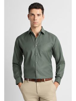Van Heusen - Olive Textured Full Sleeves Formal Shirt
