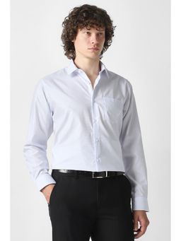 Van Heusen - White Textured Full Sleeves Formal Shirt