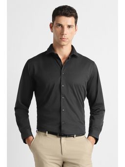Van Heusen - Black Solid Full Sleeves Formal Shirt