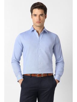 Van Heusen - Light Blue Textured Full Sleeves Formal Shirt