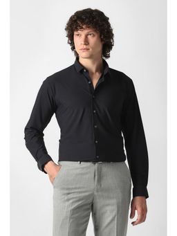 Van Heusen - Black Solid Full Sleeves Formal Shirt