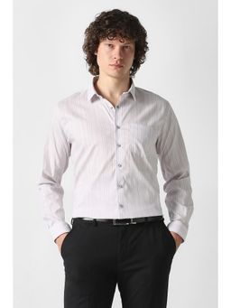 Van Heusen - White Stripe Full Sleeves Formal Shirt