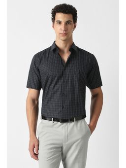 Van Heusen - Black Check Half Sleeves Formal Shirt