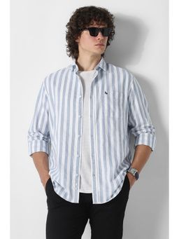 Van Heusen - White Stripe Full Sleeves Casual Shirt