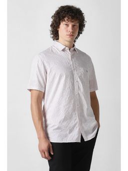 Van Heusen - Pink Stripe Half Sleeves Casual Shirt