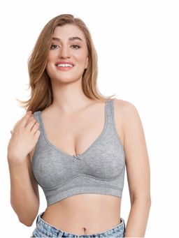 Bralux - Non Padded Full Coverage Everyday Wear Minimizer Bra Grey