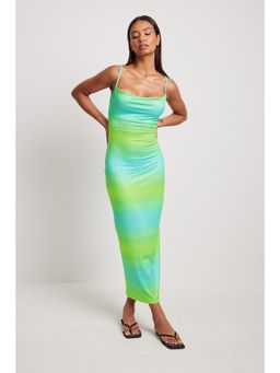 NA-KD - Cowl Neck Maxi Dress-ombre Print