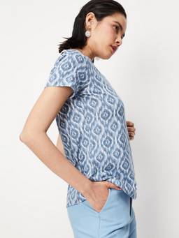 max - Women Blue T-Shirt