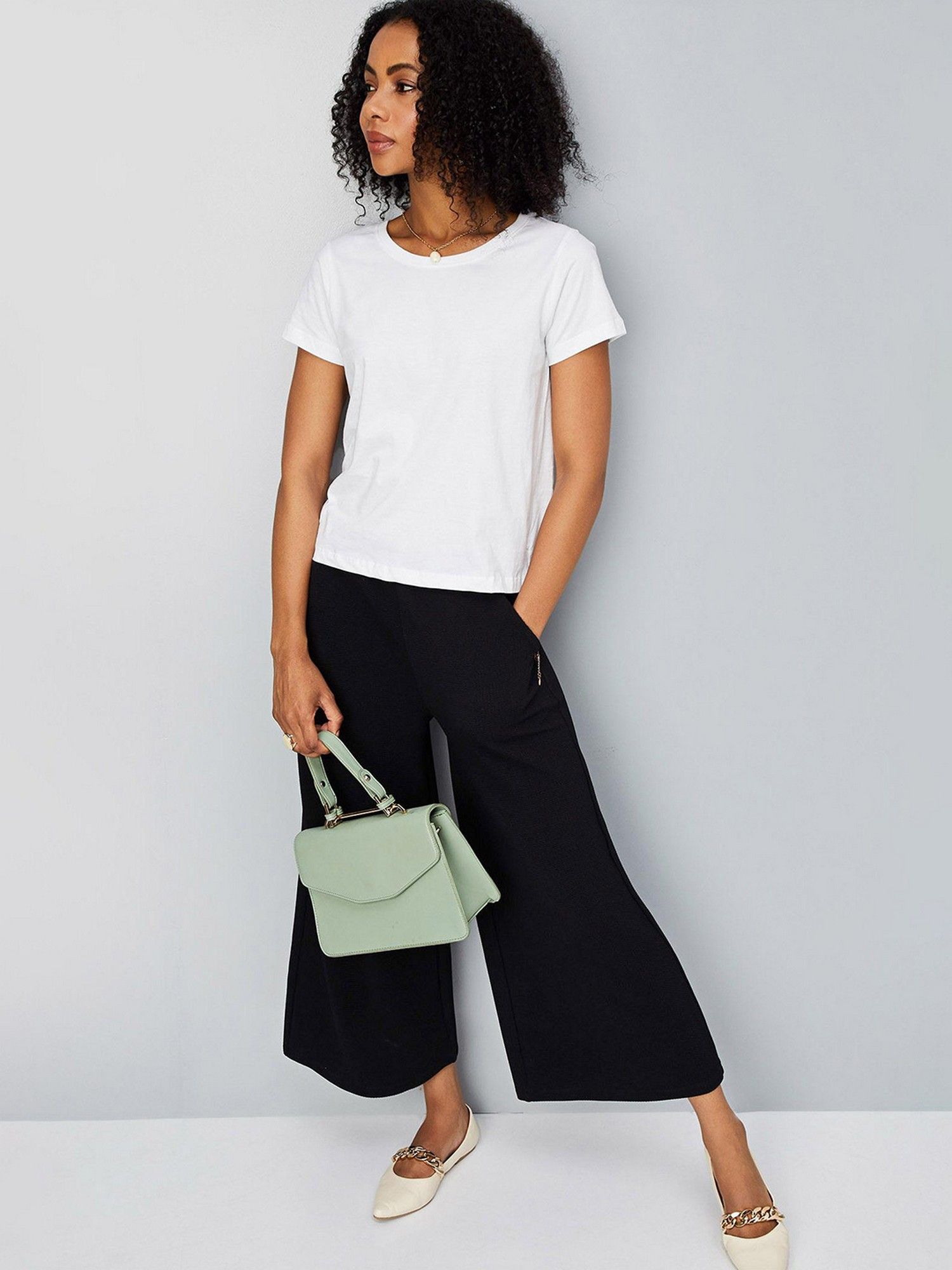 max Women Solid White T-Shirt-picture-11