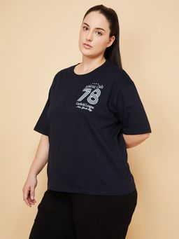 max - Women Back Garfield Blue Sports T-Shirt