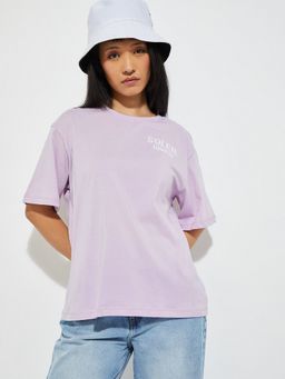 max - Women Back Purple T-Shirt