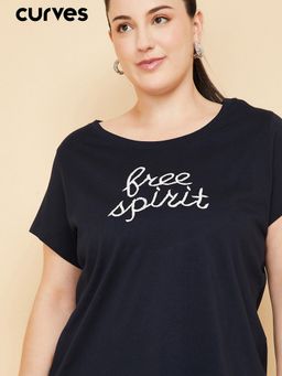max - Women's Blue Relaxed Blue Fit T-Shirt