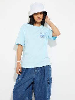 max - Women Back Blue T-Shirt