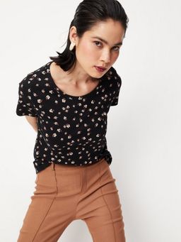 max - Women All-Over Black T-Shirt