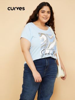 max - Women Blue T-Shirt