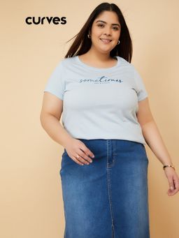 max - Women Blue T-Shirt