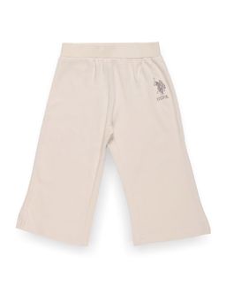 U.S. POLO ASSN. - Solid Girls Beige Logo Pants