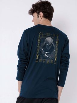 Bewakoof - Official Marvel Men's Navy Blue Moon Knight Graphic Printed T-shirt