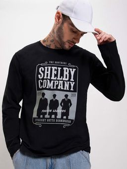 Bewakoof - Men's Black Shelby Brother Graphic Printed T-shirt