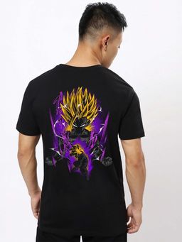 Bewakoof - Men's Black Gohan Graphic Printed T-shirt